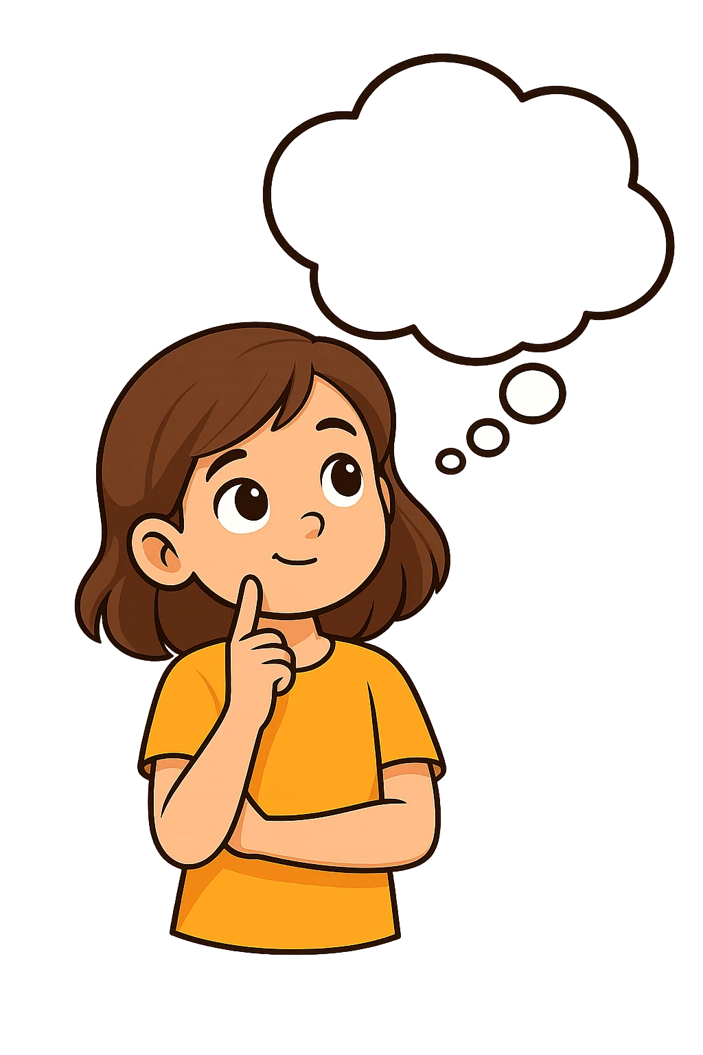 Girl thinking of pattern